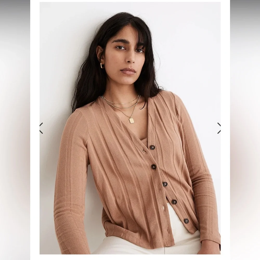 Madewell Ribbed Sweater-Knit Cardigan. Size S. Excellent condition.